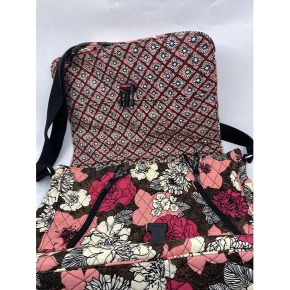 vera bradley messenger redpink fabric cross body b - Picture 9 of 10